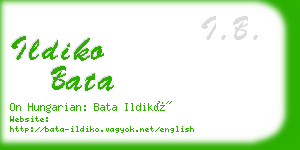 ildiko bata business card